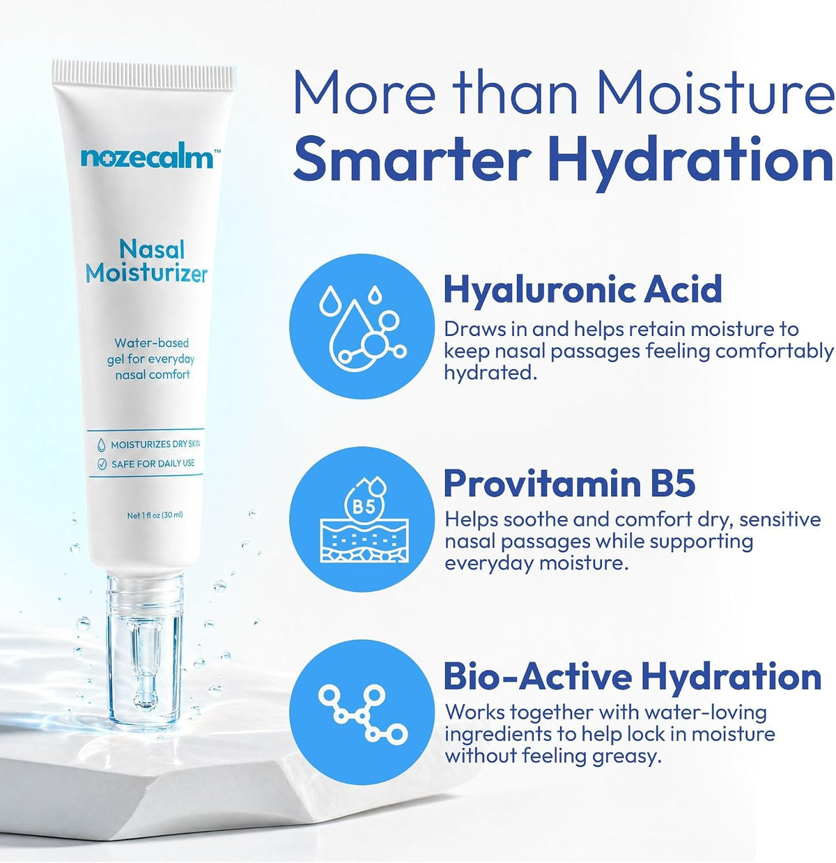 Nasal Moisturizer - Dry Nose Hydrating Nasal Gel - 1FL Oz