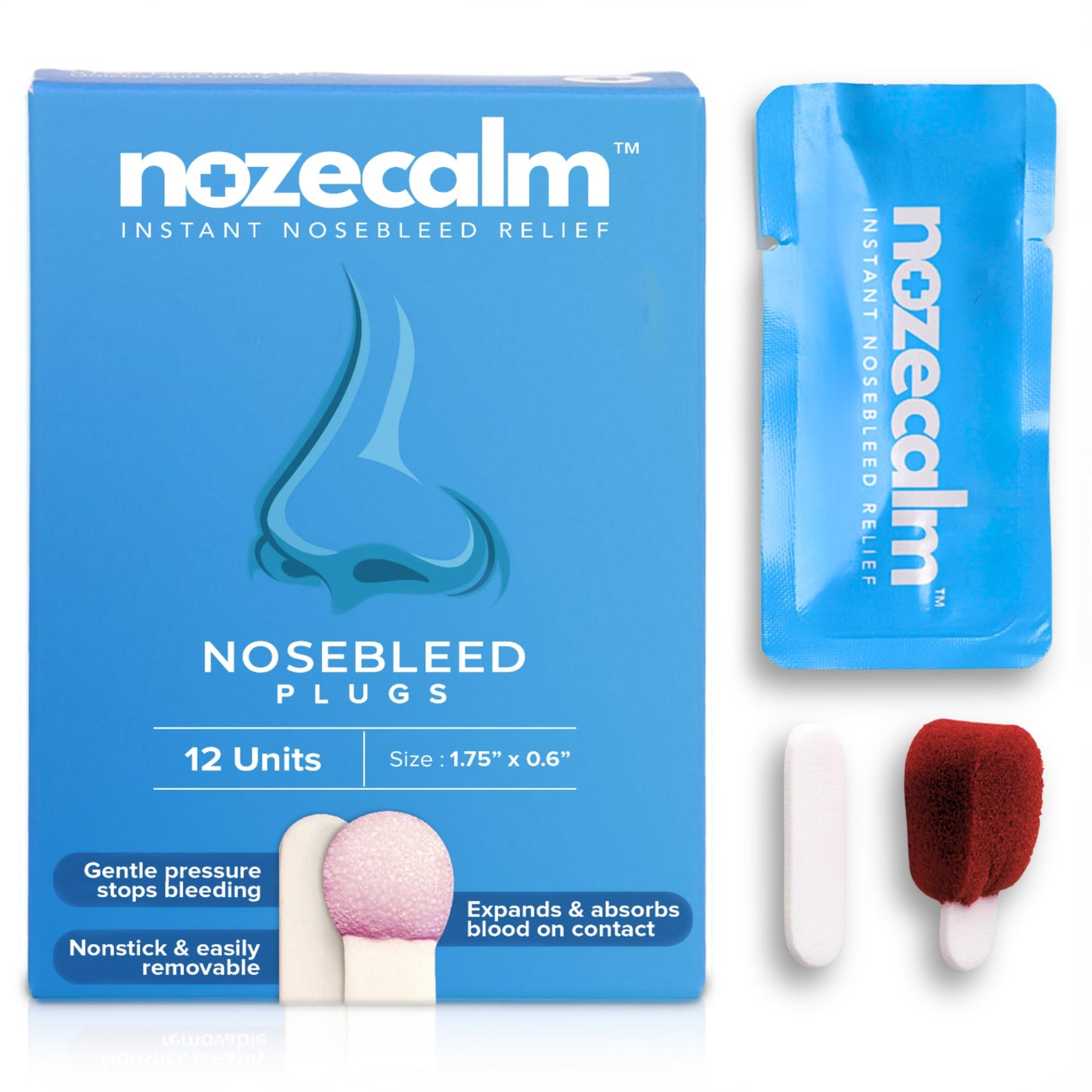 NozeCalm Nosebleed Stopper Plugs